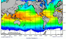¿Cuál es la temperatura del océano Pacífico?